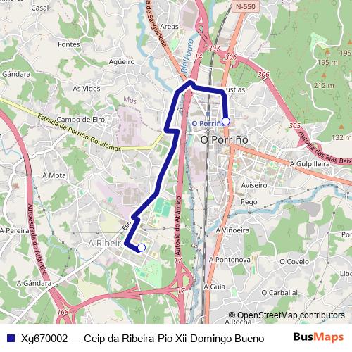 Xg670002 bus Line Map