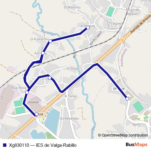 Xg830110 bus Line Map