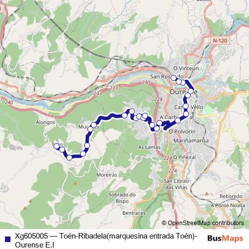 Xg605005 bus Line Map
