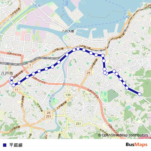 平庭線 bus Line Map