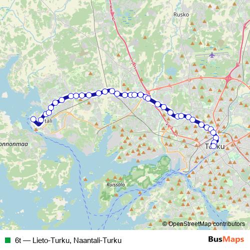 6t bus Line Map
