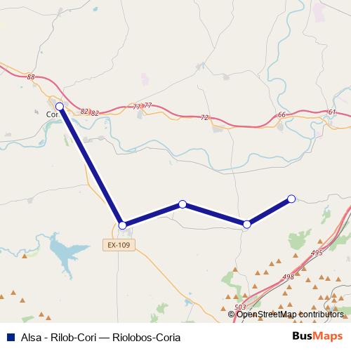 Alsa - Rilob-Cori bus Line Map