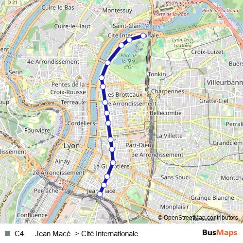 C4 bus Line Map