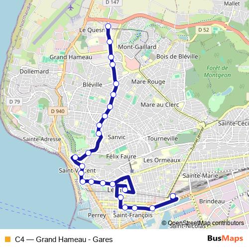C4 bus Line Map