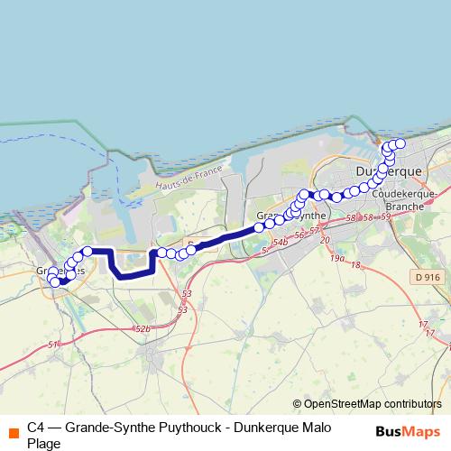 C4 bus Line Map
