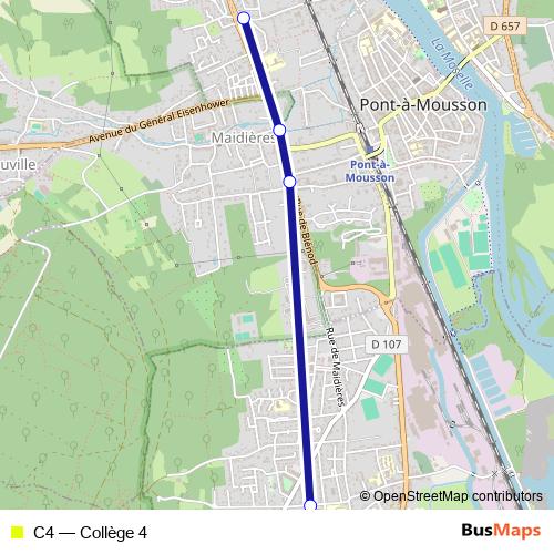 C4 bus Line Map
