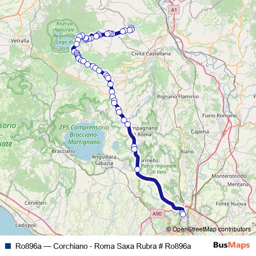 Ro896a bus Line Map