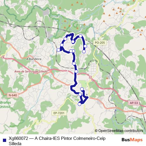 Xg860072 bus Line Map