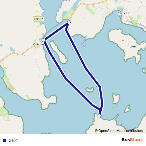 SF2 ferry Line Map