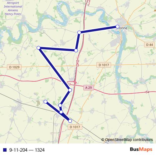 9-11-204 bus Line Map