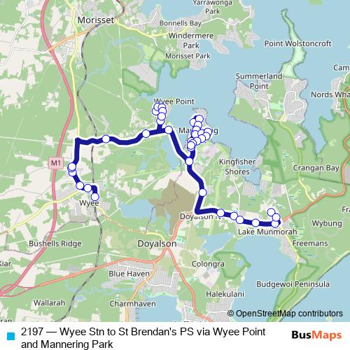 2197 bus Line Map