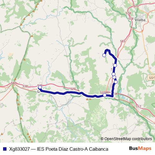 Xg833027 bus Line Map