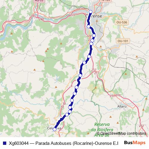 Xg603044 bus Line Map