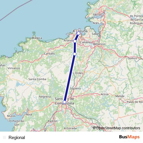 Regional rail Line Map