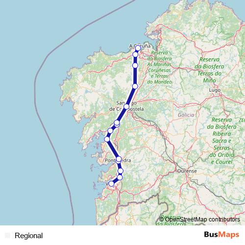Regional rail Line Map