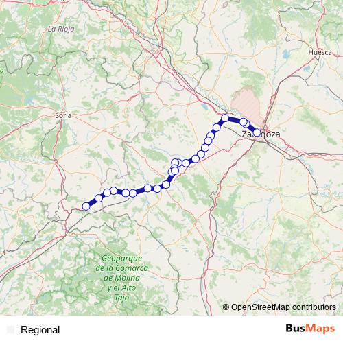 Regional rail Line Map