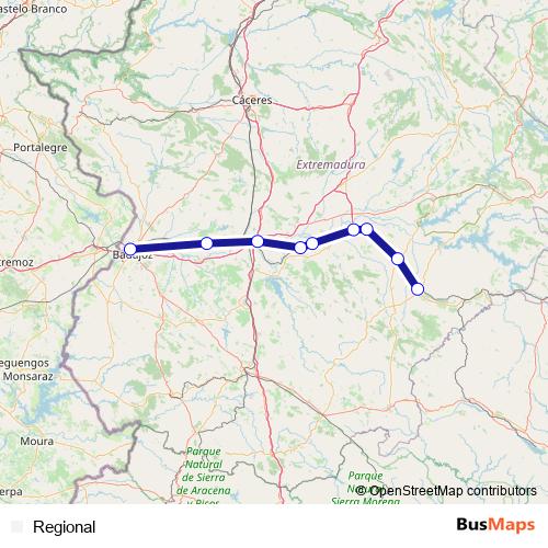 Regional rail Line Map