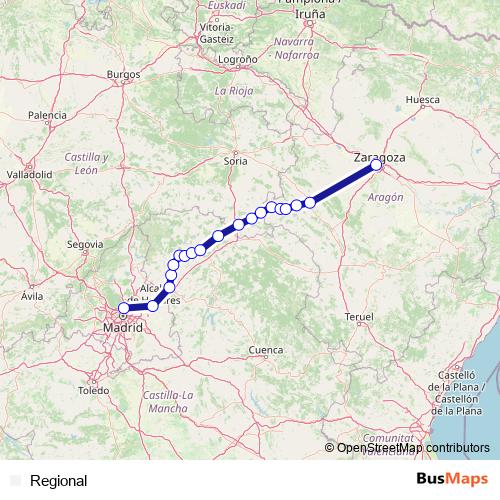 Regional rail Line Map