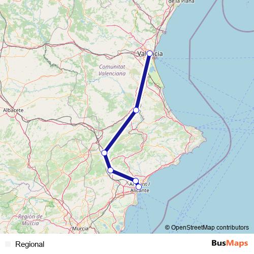 Regional rail Line Map