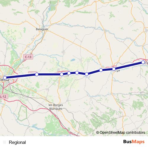 Regional rail Line Map
