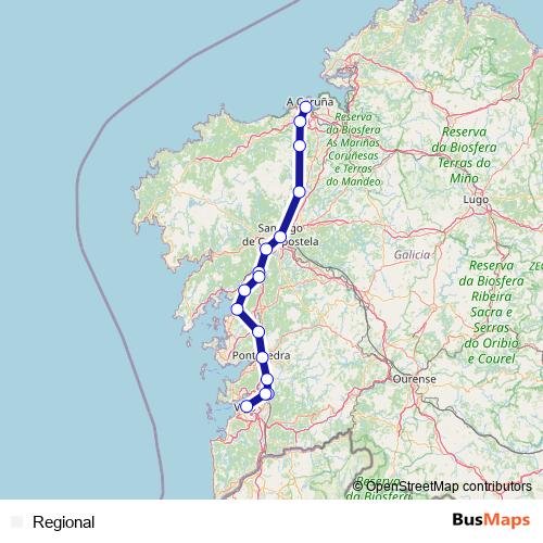 Regional rail Line Map