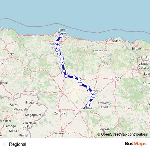 Regional rail Line Map