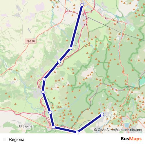 Regional rail Line Map