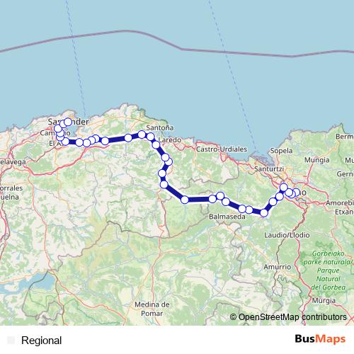 Regional rail Line Map