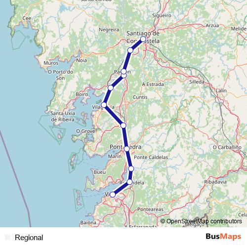 Regional rail Line Map