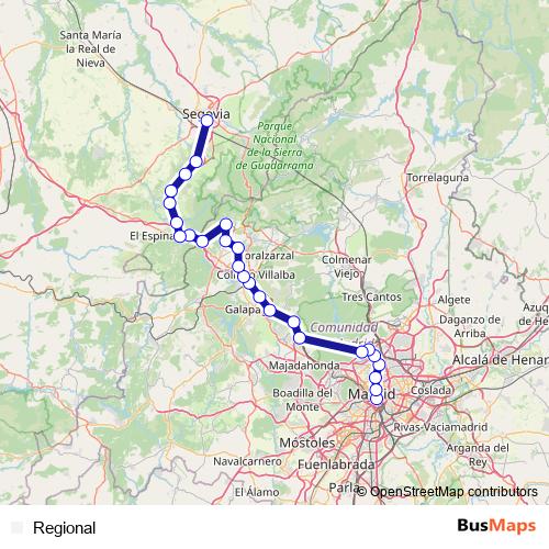 Regional rail Line Map