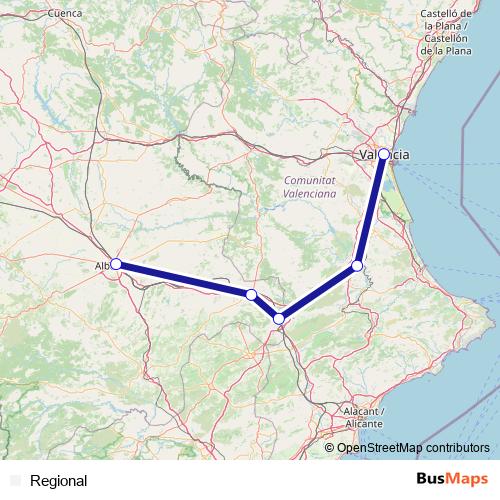 Regional rail Line Map