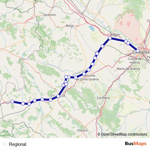 Regional rail Line Map