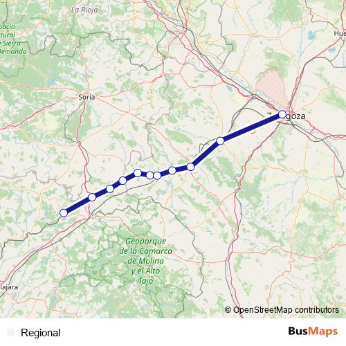 Regional rail Line Map