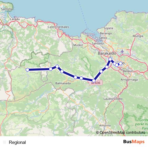 Regional rail Line Map