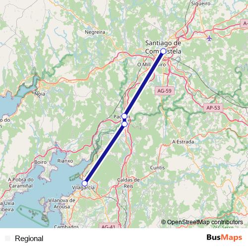 Regional rail Line Map