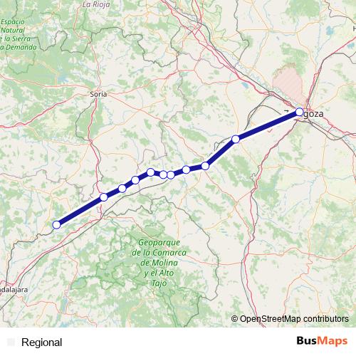 Regional rail Line Map