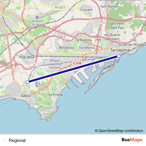Regional rail Line Map