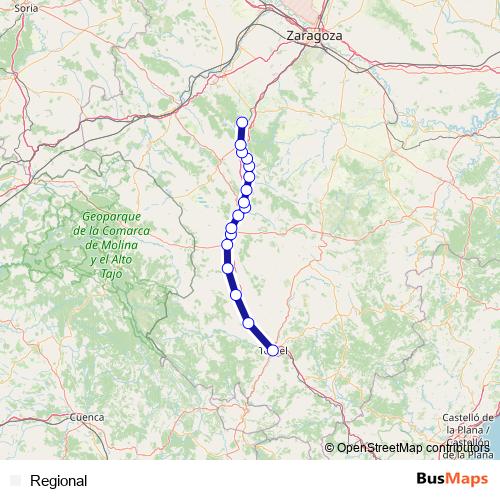 Regional rail Line Map