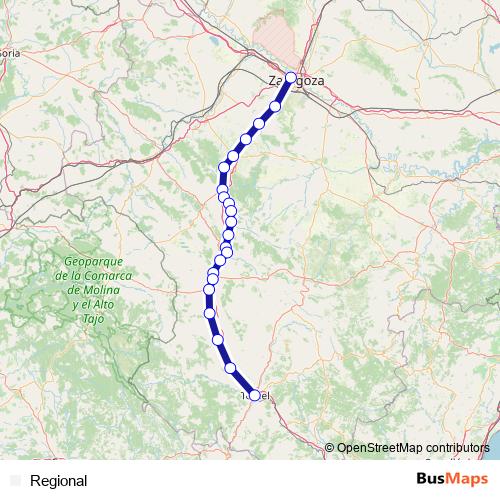 Regional rail Line Map