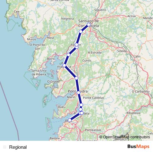 Regional rail Line Map