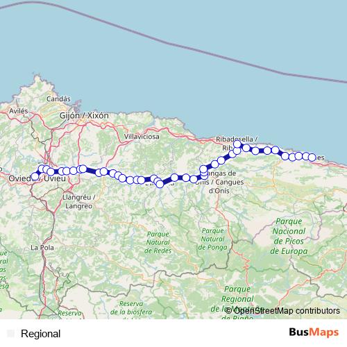 Regional rail Line Map