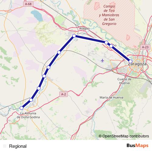Regional rail Line Map