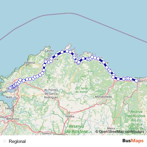 Regional rail Line Map