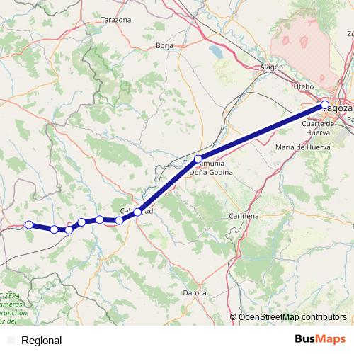 Regional rail Line Map