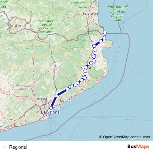 Regional rail Line Map