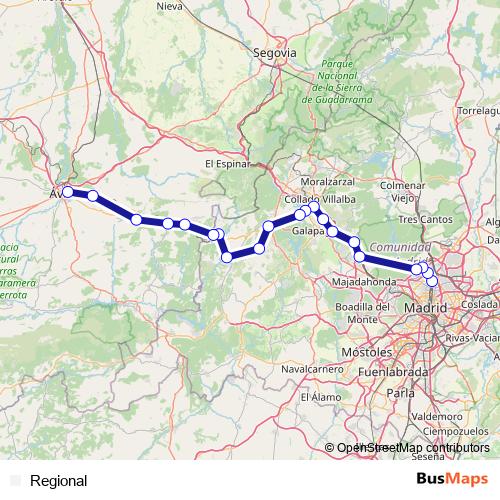 Regional rail Line Map