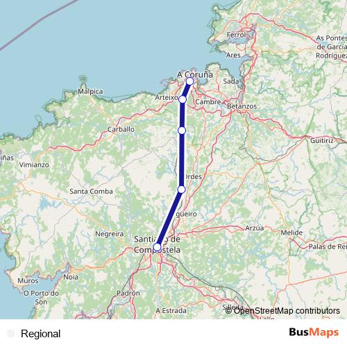 Regional rail Line Map