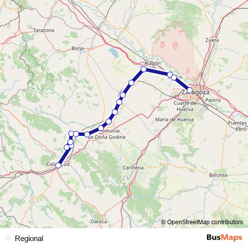 Regional rail Line Map