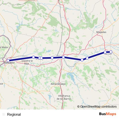 Regional rail Line Map