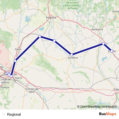 Regional rail Line Map